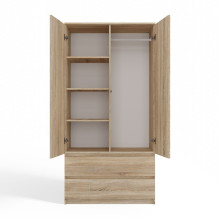 Topeshop SZAFA MALWA SON bedroom wardrobe / closet 5 shelves 2 door(s) Oak