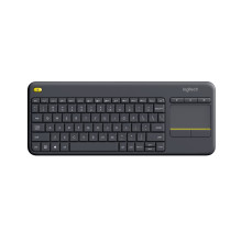 „Logitech K400 Plus“ klaviatūra RF belaidė olandų kalba, juoda