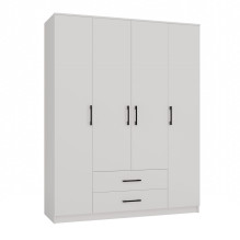 Topeshop ROMANA 160 BIEL KPLB miegamojo spinta / spinta 11 lentynų 4 durys(-os) balta
