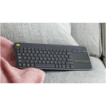 „Logitech K400 Plus“ klaviatūra RF belaidė olandų kalba, juoda
