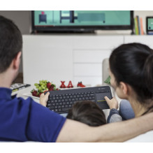 „Logitech K400 Plus“ klaviatūra RF belaidė olandų kalba, juoda