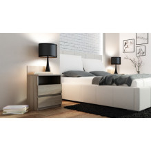 „Topeshop M1 SONOMA MAT“ naktinis staliukas su 2 stalčiais, ąžuolo spalvos „Topeshop M1 SONOMA MAT“ naktinis staliukas su 2 stalčiais, ąžuolo spalvos