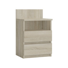 „Topeshop M1 SONOMA MAT“ naktinis staliukas su 2 stalčiais, ąžuolo spalvos „Topeshop M1 SONOMA MAT“ naktinis staliukas su 2 stalčiais, ąžuolo spalvos
