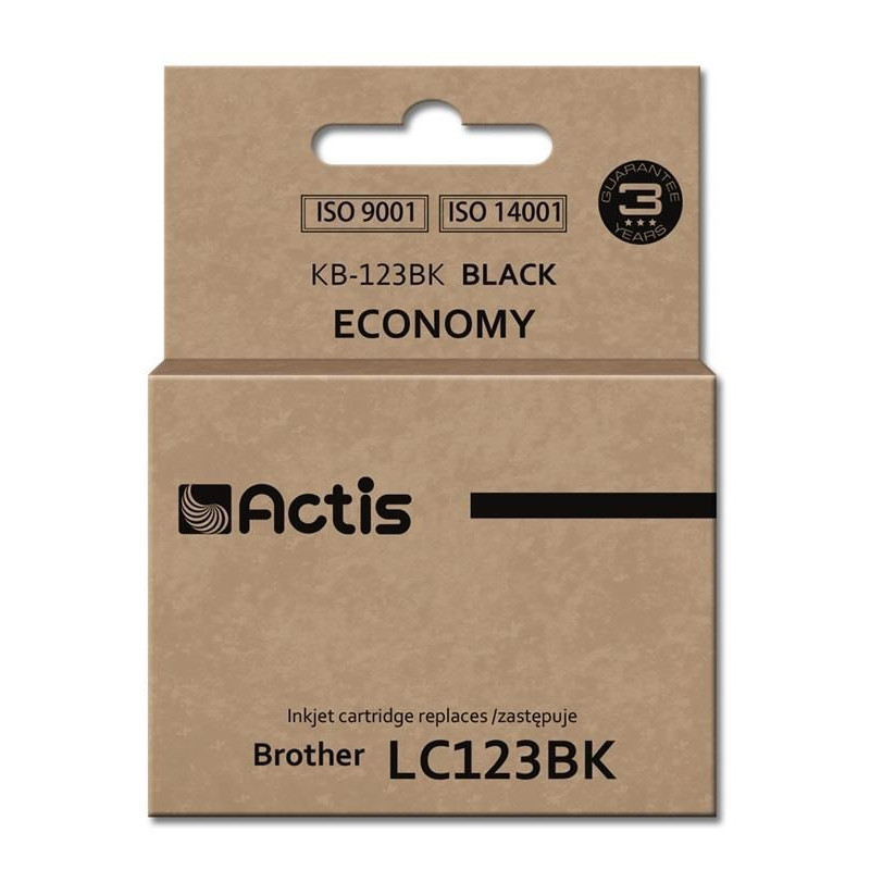 „Actis KB-123Bk“ rašalas (pakeičia „Brother LC123BK / LC121BK Standard 15 ml“ juodos spalvos rašalą)