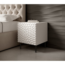 HOLE bedside table 2 pcs. 44x40.5x53.5 cm white matt HOLE bedside table 2 pcs. 44x40.5x53.5 cm white matt