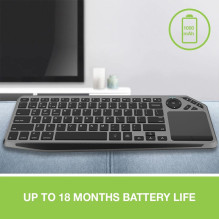 „Techly ICTB9801TB“ klaviatūra, universali, belaidė RF ir „Bluetooth“, QWERTY, JAV anglų, juoda