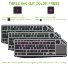 „Techly ICTB9801TB“ klaviatūra, universali, belaidė RF ir „Bluetooth“, QWERTY, JAV anglų, juoda