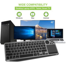 „Techly ICTB9801TB“ klaviatūra, universali, belaidė RF ir „Bluetooth“, QWERTY, JAV anglų, juoda