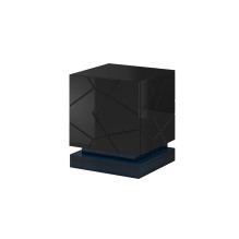 QIU bedside table 2 pcs. 46x41.5x53 cm black gloss / black gloss QIU bedside table 2 pcs. 46x41.5x53 cm black gloss / black gloss
