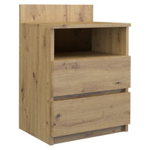 „Topeshop M1 ARTISAN“ naktinis staliukas su 2 stalčiais, ąžuolo spalvos „Topeshop M1 ARTISAN“ naktinis staliukas su 2 stalčiais, ąžuolo spalvos