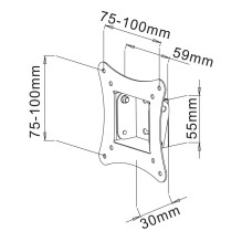 Techly ICA-LCD-900 76.2 cm (30") Black