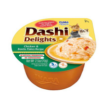 INABA Dashi Delights vištienos ir bonito dribsnių skanėstai sultinyje katėms - 70 g