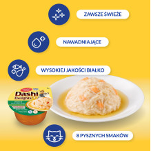 INABA Dashi Delights vištienos ir bonito dribsnių skanėstai sultinyje katėms - 70 g