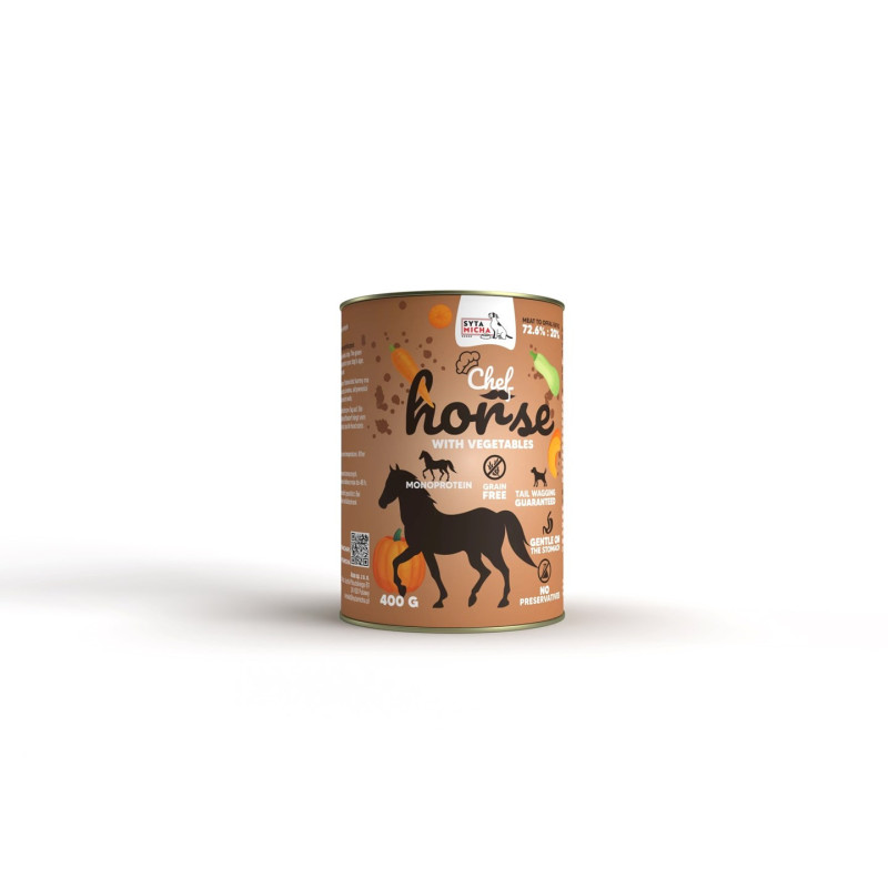 SYTA MICHA Arklienos ir daržovių šlapias šunų ėdalas - 400 g