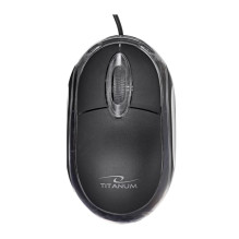 TITANUM TK106 klaviatūra su pele ir USB, juodos spalvos