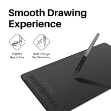 HUION H1161 grafinė planšetė 5080 lpi 279,4 x 174,6 mm USB juoda HUION H1161 grafinė planšetė 5080 lpi 279,4 x 174,6 mm USB juoda