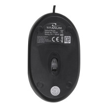 TITANUM TK106 klaviatūra su pele ir USB, juodos spalvos
