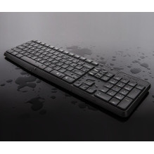 „Logitech MK235“ klaviatūra, pelė su USB, QWERTY, JAV, pilka