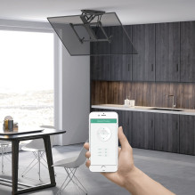 Maclean electric ceiling mount for TV, TUYA support, max VESA 600x400, for sloping walls, remote control, 32"-70&qu Maclean electric ceiling mount for TV, TUYA support, max VESA 600x400, for sloping walls, remote control, 32"-70&qu
