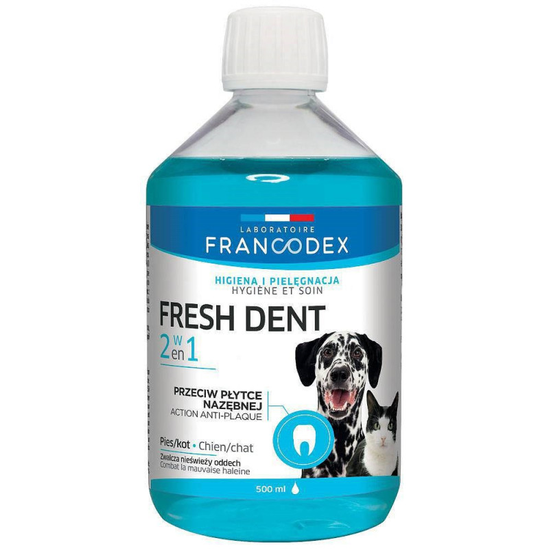 FRANCODEX Fresh dent burnos higienos skystis – šunims / katėms – 500 ml