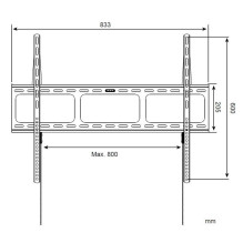 „Techly“ sieninis laikiklis LED LCD televizoriui, 42–80, itin plonas, fiksuotas, aukštis 600 mm, ICA-PLB 860 „Techly“ sieninis laikiklis LED LCD televizoriui, 42–80, itin plonas, fiksuotas, aukštis 600 mm, ICA-PLB 860