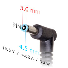 Akyga nešiojamojo kompiuterio maitinimo adapteris AK-ND-26 19.5V / 4.62A 90W 4.5x3.0 mm + kontaktas HP maitinimo adapter