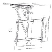 Maclean MC-880 Electric Ceiling TV Mount, 32"-70" 35kg max + Remote Control max VESA 600x411 Maclean MC-880 Electric Ceiling TV Mount, 32"-70" 35kg max + Remote Control max VESA 600x411