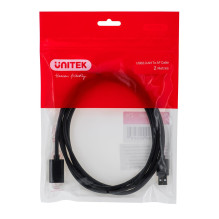 UNITEK Y-C450GBK USB kabelis 2 m USB 2.0 USB A juodas UNITEK Y-C450GBK USB kabelis 2 m USB 2.0 USB A juodas