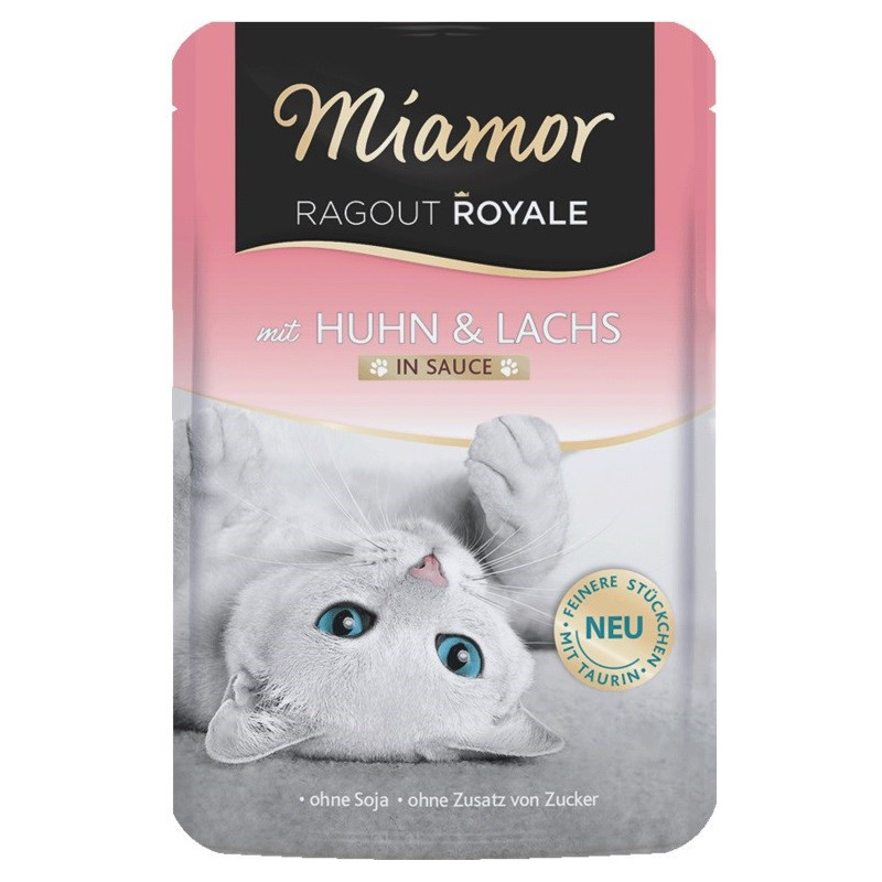 MIAMOR Ragout Royale Chicken and salmon in sauce - wet cat food - 100g