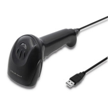 „Qoltec 50866“ lazerinis brūkšninių kodų skaitytuvas, 1D, CCD, USB, juodas