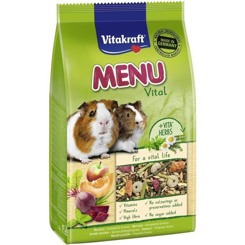 VITAKRAFT Menu Vital - Jūrų kiaulyčių ėdalas - 1 kg