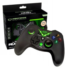 Esperanza EGG114K žaidimų valdiklis, juodas, USB 2.0, analoginis / skaitmeninis, PC, Xbox One, Xbox Series S, Xbox Serie