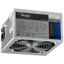 Akyga AK-B1-550 maitinimo blokas 550 W 20+4 kontaktų ATX ATX pilkas