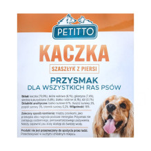 PETITTO Anties krūtinėlės kebabas - šunų skanėstas - 500 g