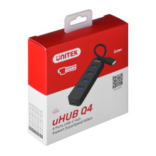 UNITEK šakotuvas USB-C 4xUSB-A 3.1, aktyvus, 10 vatų, H1117B