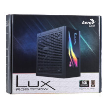 Maitinimo šaltinis Aerocool Lux RGB 550M 550 W Juodas Maitinimo šaltinis Aerocool Lux RGB 550M 550 W Juodas