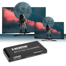„Qoltec 51797“ aktyvus HDMI skirstytuvas, 2 x HDMI 4K x 2K, 6 Gb/s, 60 Hz „Qoltec 51797“ aktyvus HDMI skirstytuvas, 2 x HDMI 4K x 2K, 6 Gb/s, 60 Hz