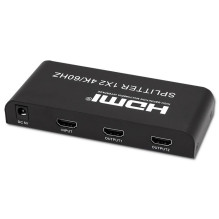 „Qoltec 51797“ aktyvus HDMI skirstytuvas, 2 x HDMI 4K x 2K, 6 Gb/s, 60 Hz „Qoltec 51797“ aktyvus HDMI skirstytuvas, 2 x HDMI 4K x 2K, 6 Gb/s, 60 Hz