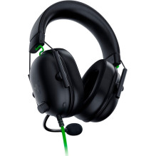 Razer Blackshark V2 X ausinės su laidinėmis ir galvos juosta, juodos, žalios
