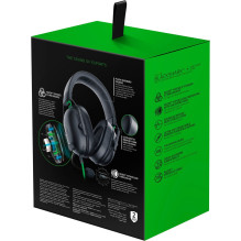 Razer Blackshark V2 X ausinės su laidinėmis ir galvos juosta, juodos, žalios