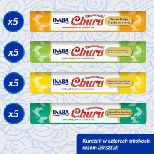 INABA Churu Variety Box Vištienos skanėstai katėms - 20 x 14 g INABA Churu Variety Box Vištienos skanėstai katėms - 20 x 14 g