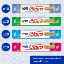 INABA Churu Variety Box Tuno skanėstai katėms - 40 x 14 g INABA Churu Variety Box Tuno skanėstai katėms - 40 x 14 g