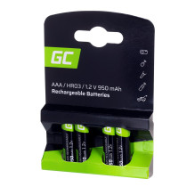 „Green Cell GR03“ buitinė baterija, įkraunama AAA nikelio-metalo hidrido (NiMH) baterija „Green Cell GR03“ buitinė baterija, įkraunama AAA nikelio-metalo hidrido (NiMH) baterija