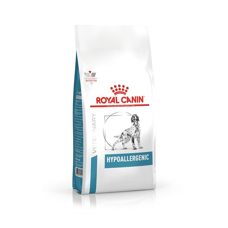 „Royal Canin Hypoallergenic“ 14 kg sausas maistas suaugusioms moterims, kepenėlėms, ryžiams ir daržovėms.