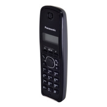 „Panasonic KX-TG1611“ telefonas su DECT ryšiu, juodas, skambinančiojo ID „Panasonic KX-TG1611“ telefonas su DECT ryšiu, juodas, skambinančiojo ID