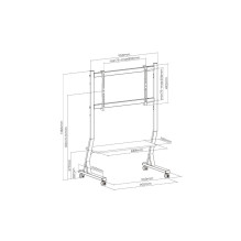 ART SD-22 MOBILE STAND + LCD / LED TV MOUNT 45-90" 60KG
