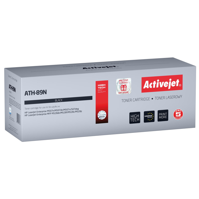 Activejet ATH-89N toner (replacement for HP CF289A HP 89A HP89A Supreme 5000 pages black) - with chip