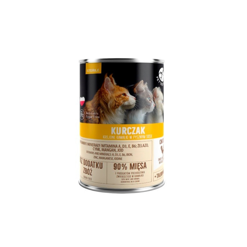 PET REPUBLIC sterilus vištienos skonio šlapias kačių ėdalas 400 g