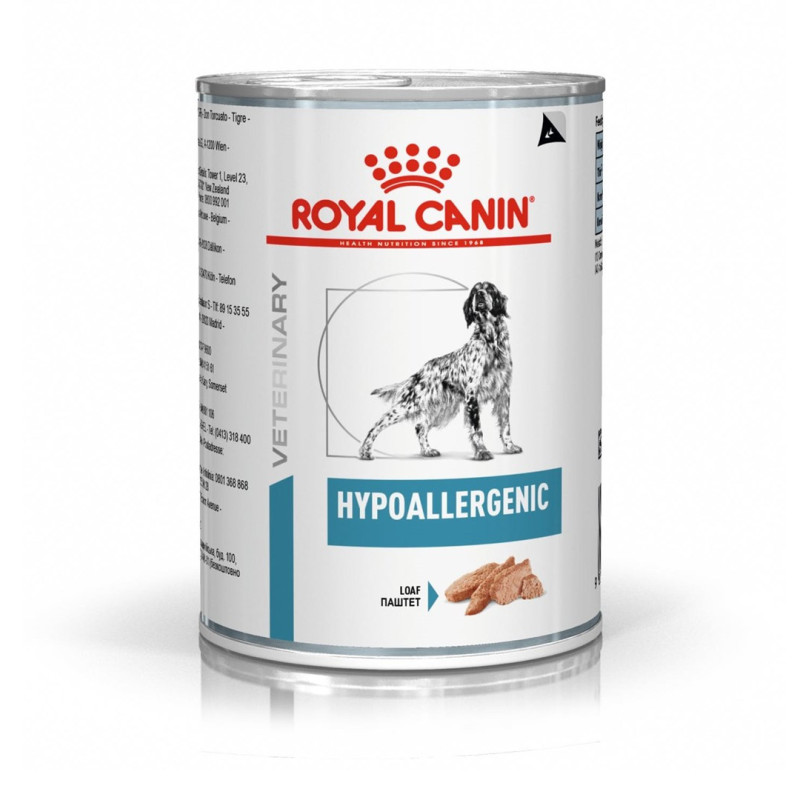 ROYAL CANIN Vet Hypoallergenic Canin - šlapias šunų ėdalas - 400 g