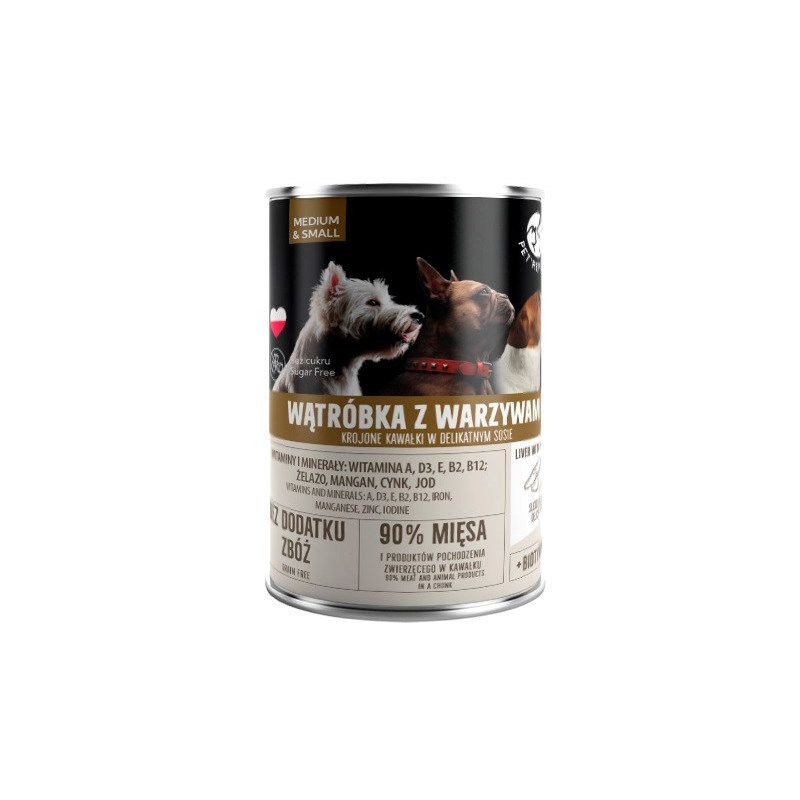 PET REPUBLIC Adult Medium &amp; Small Liver with vegetables - wet dog food - 400g